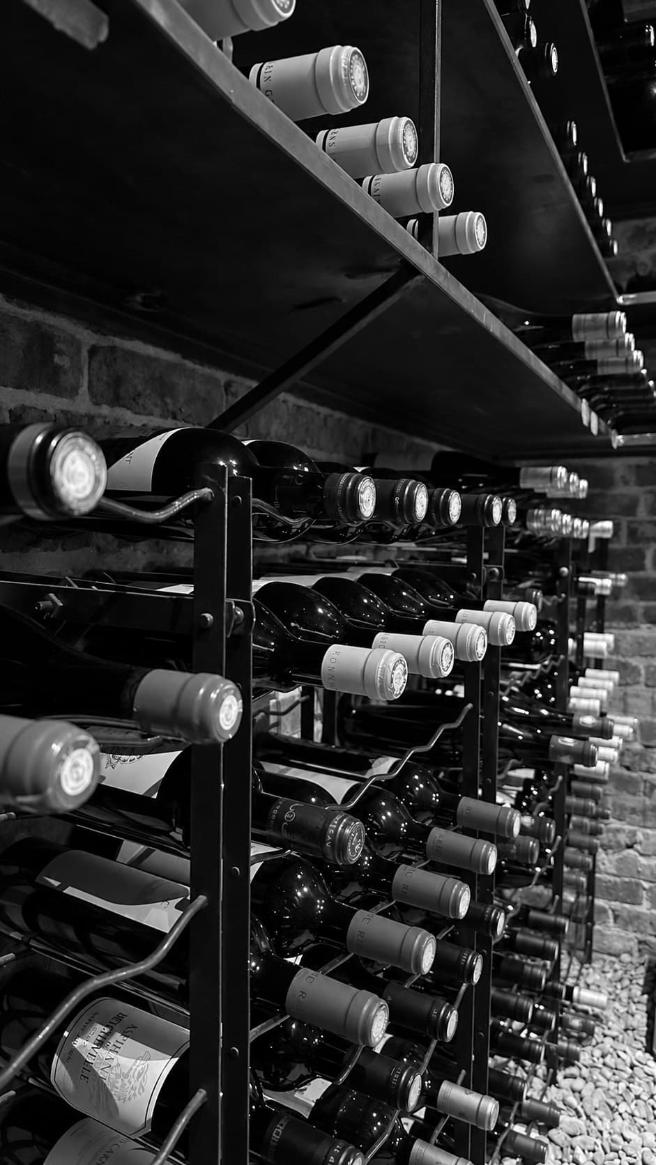 The wine cellar, looking onto the dining room