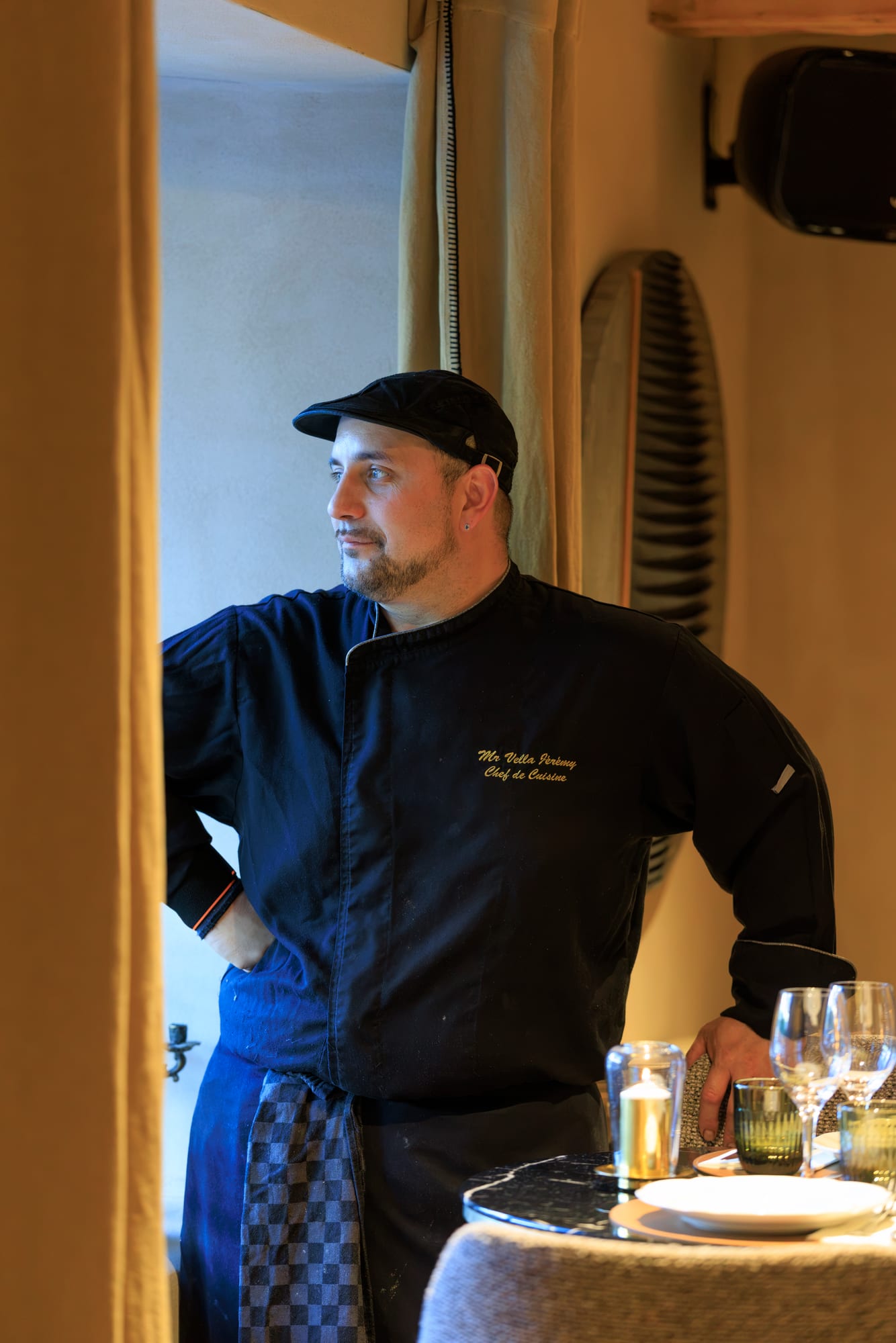 Chef Jérémy Vella in the dining room