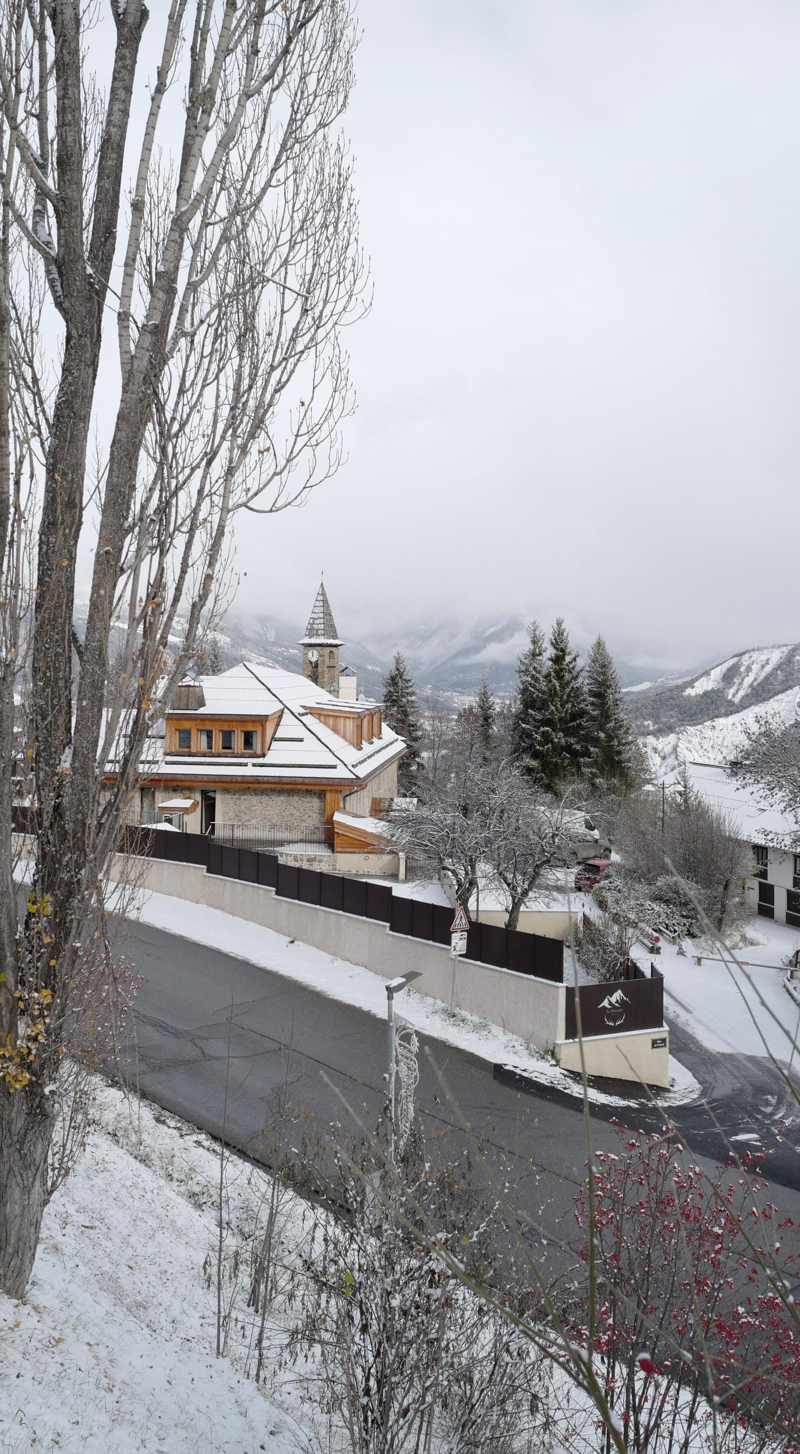 Il Prieuré sotto la neve