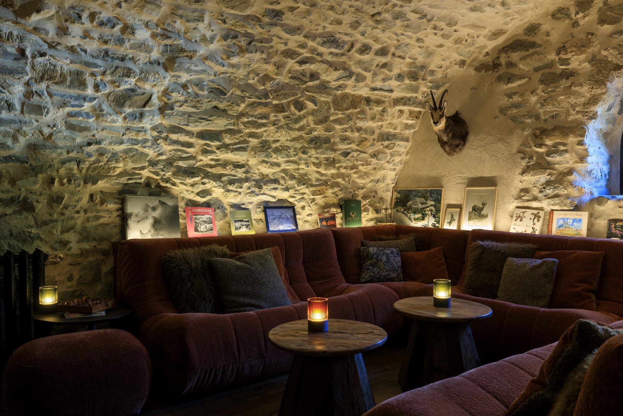 Le coin bibliothèque du Lounge Bar